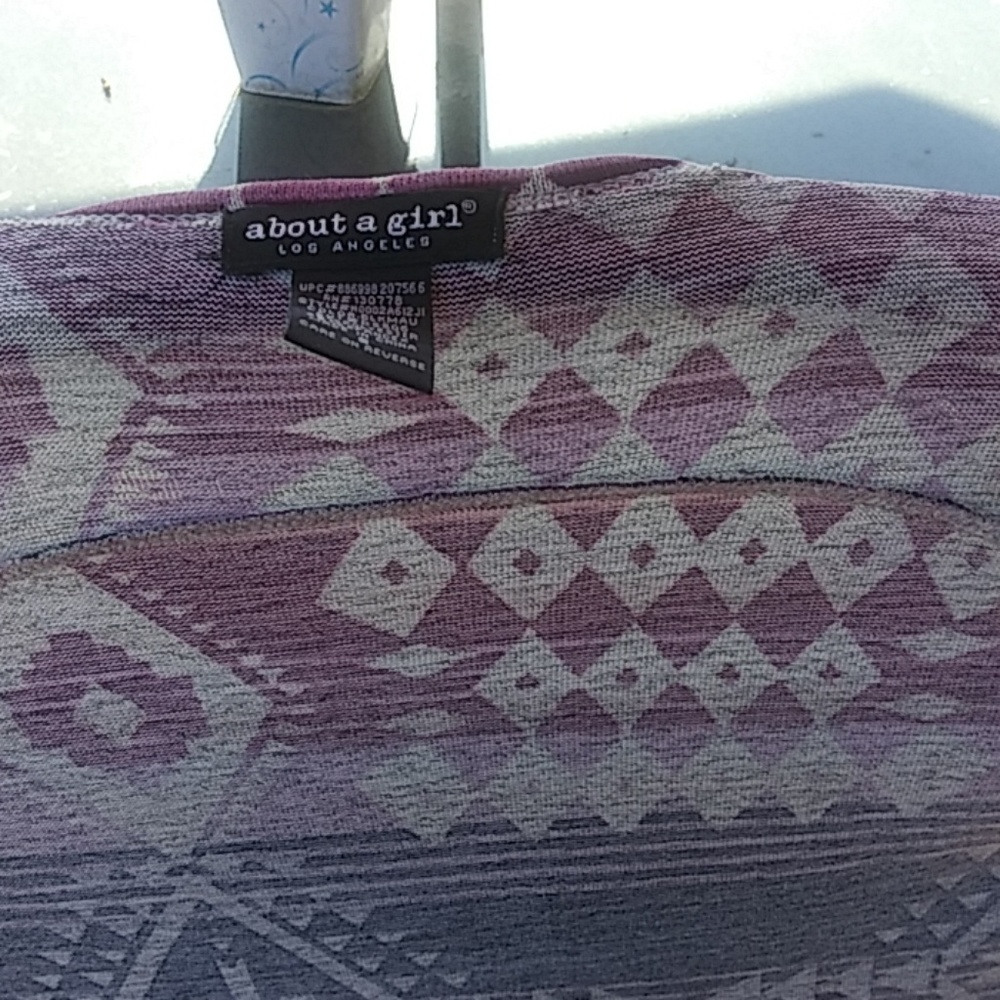 About a Girl Aztec Print Lavender Kimono